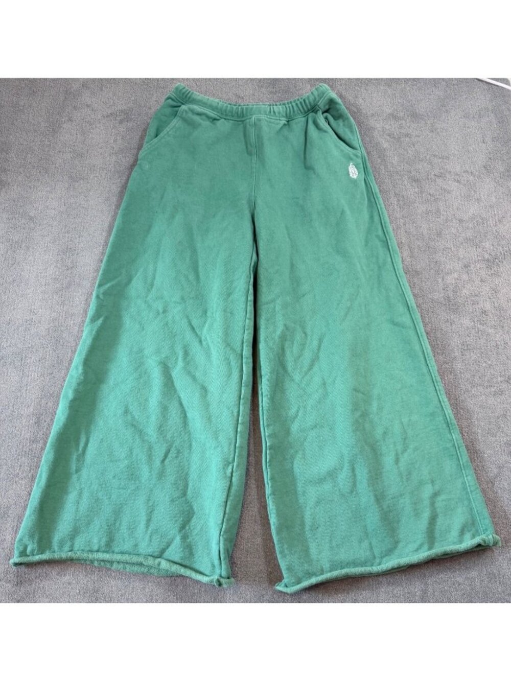 Cozycore Soft Girl Wide Leg Flare Slouchy Raw Hem Mineral Wash Sweatpants